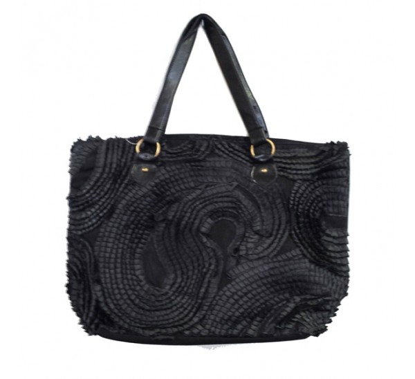 8249 SATIN RIBBON EMBROIDERED ZIP TOP TOTE