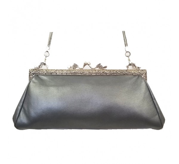 French Vintage 1918 Leather Clutch