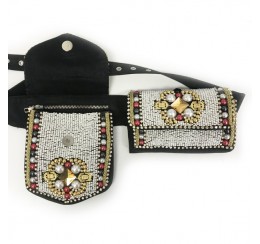 PEARL EMBROIDERY FANNY PACK/ BELT BAG