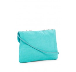 RK2417 COTTON CANVAS CRYSTALS FLAP OVER CROSS BODY CLUTCH