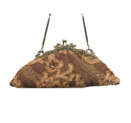 300 DUSTY ROSE VINTAGE TAPESTRY CLUTCH