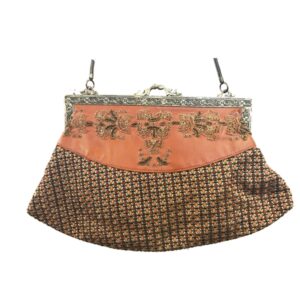 LTP1 LEATHER TAPESTRY VINTAGE BAG BROWN