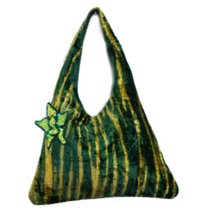 11038 GREEN VELVET TIE DYE HOBO