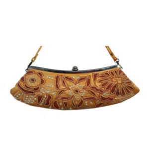 11117 GENUINE LEATHER CUT WORK FRAME CLUTCH