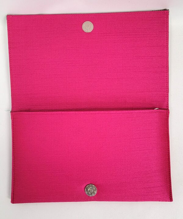 BEADED CRYSTAL WORK FLAP OVER CLUTCH
