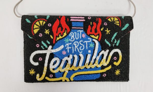BEADED POP ART TEQUILA CLUTCH 2 BEADED POP ART TEQUILA CLUTCH
