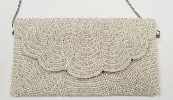 BEADED SCALLOP CLUTCH