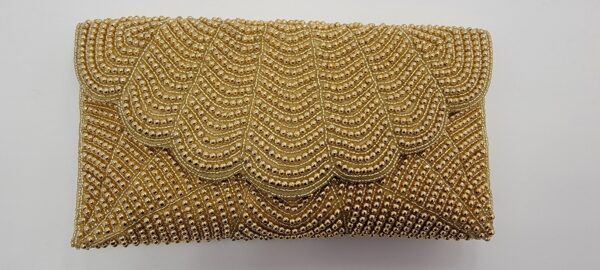 BEADED SCALLOP CLUTCH