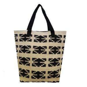 RDM133 COTTON WOVEN B/W BEACH TOTE