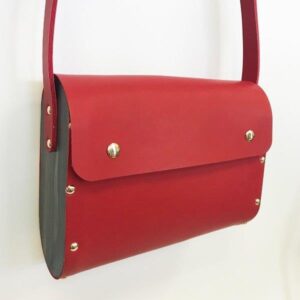 WOOD LEATHER CROSS BODY BAG