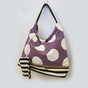 COTTON CANVAS HOBO POLKA DOTS/ ZIG ZAG HOBO