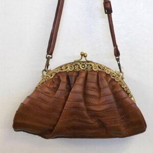 401 GENUINE LEATHER BRASS FRAME VINTAGE BAG