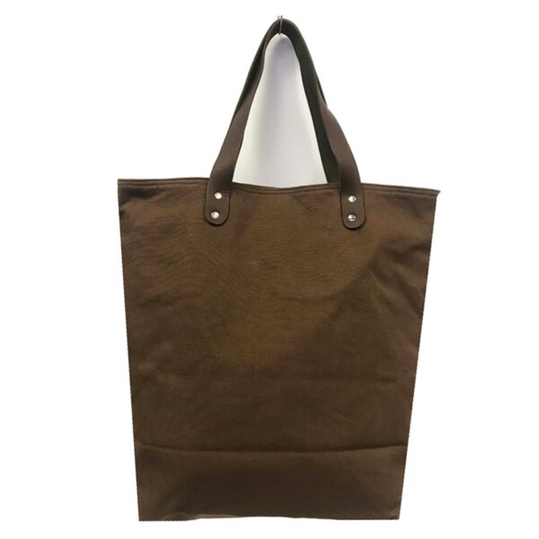 RDM009  COTTON CANVAS LEATHER STRAP BEACH TOTE