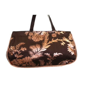 6105F SATIN COPPER FOIL ZIP TOP TOTE