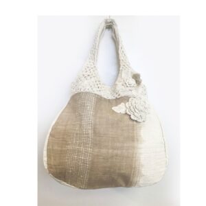 LINEN AND CROCHET HIGH FASHION HOBO