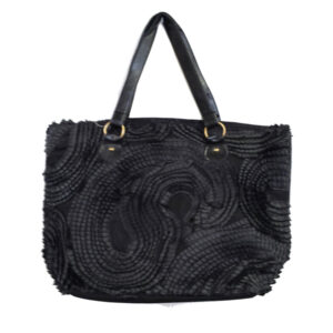8249 SATIN RIBBON EMBROIDERED ZIP TOP TOTE