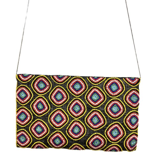 BEADED SOUTH WESTERN CROSS BODY CLUTCH