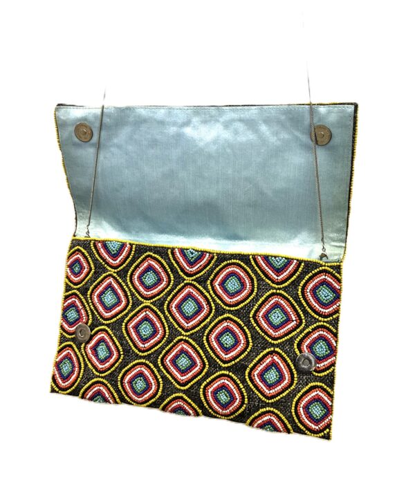 BEADED SOUTH WESTERN CROSS BODY CLUTCH