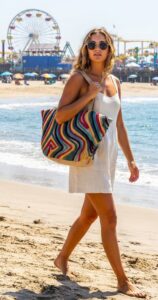 CANVAS-JUTE JERSEY ART TOTE