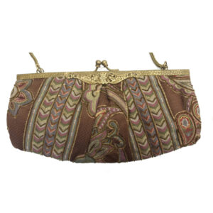 AL383 CLASSY DUSTY ROSE PAISLEY TAPESTRY VINTAGE BAG-