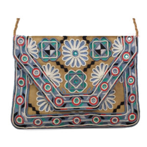 ARF200 HAND CRAFTED EMBROIDERED CROSS BODY CLUTCH