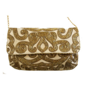 ACP390 HAND CRAFTED BEADED CLUTCH/CROSS BODY BAG