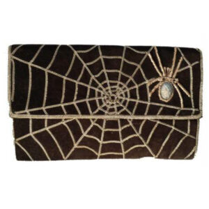 SPIDER CHAIN EMBROIDERED CLUTCH