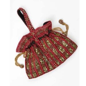 BEADED D' STRING POTLI BAG
