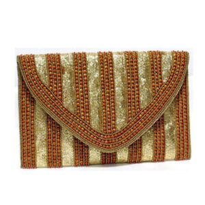 SLE1244148 HAND EMBROIDERED DABKA WORK CLUTCH