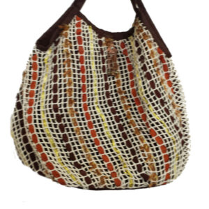 SS07 CANVAS MESH/RIBBON WORK TOTE