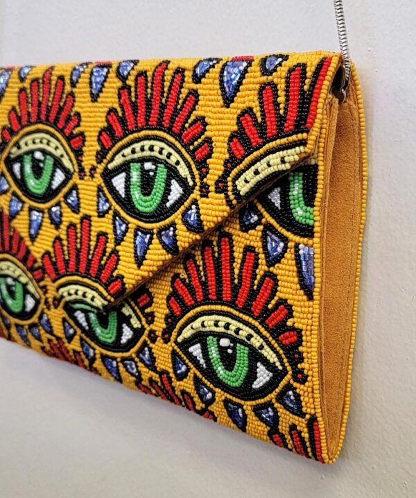 BEADED POP ART FASHION EYE CLUTCH 3 BEADED POP ART FASHION EYE CLUTCH