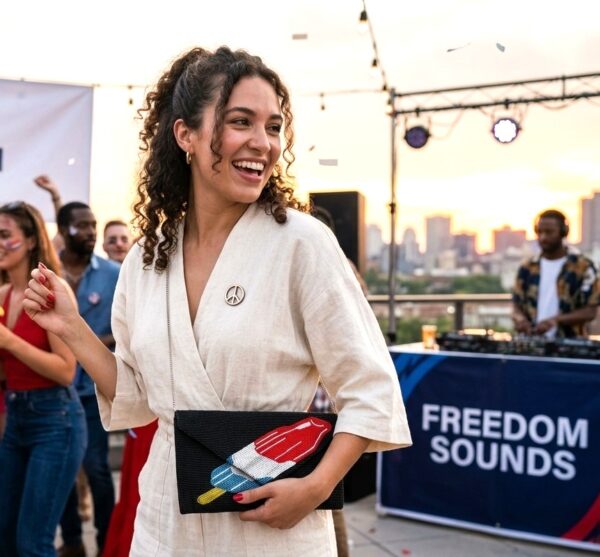 BEADED FREE WILL FREEDOM CLUTCH