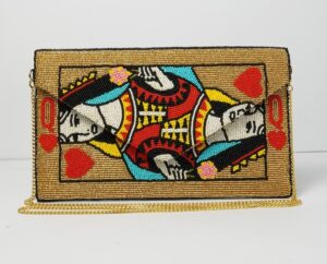 BEADE QUEENOF HEART CLUTCH