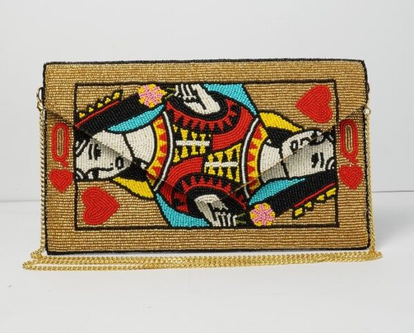 BEADE QUEENOF HEART CLUTCH