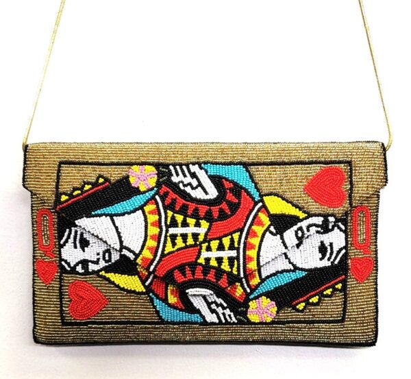 BEADE QUEENOF HEART CLUTCH