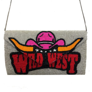 BEADED WILD WEST CLUTCH