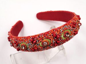 HAIRBAND CORAL BEADED