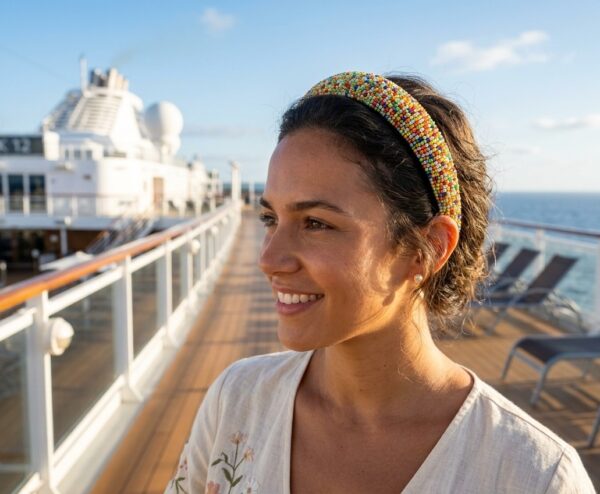 HAIRBAND BEADED MULTICOLOR