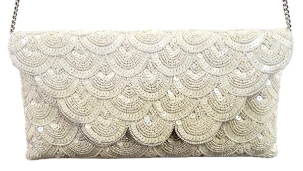 BEADED AND SEQUIN SCALLOP CLUTCH 4 BEADED AND SEQUIN SCALLOP CLUTCH