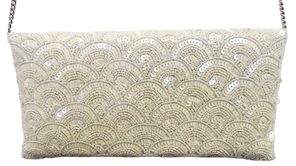 BEADED AND SEQUIN SCALLOP CLUTCH 5 BEADED AND SEQUIN SCALLOP CLUTCH