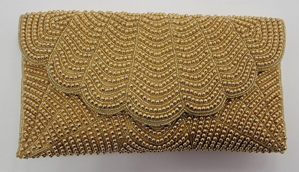 BEADED SCALLOP CLUTCH