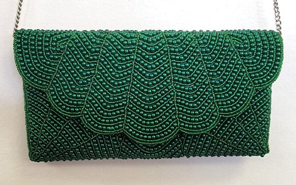 BEADED SCALLOP CLUTCH