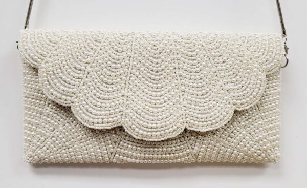 BEADED SCALLOP CLUTCH