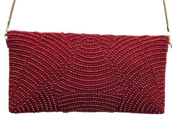 BEADED SCALLOP CLUTCH